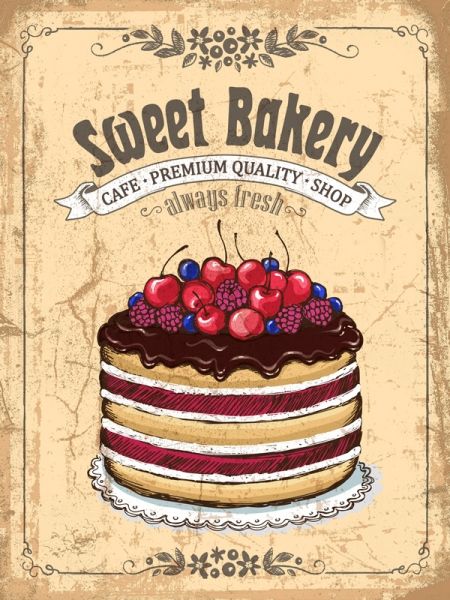 Ξύλινο Κρεμαστό 30x40cm "Sweet Bakery" Etoile NN-711-53