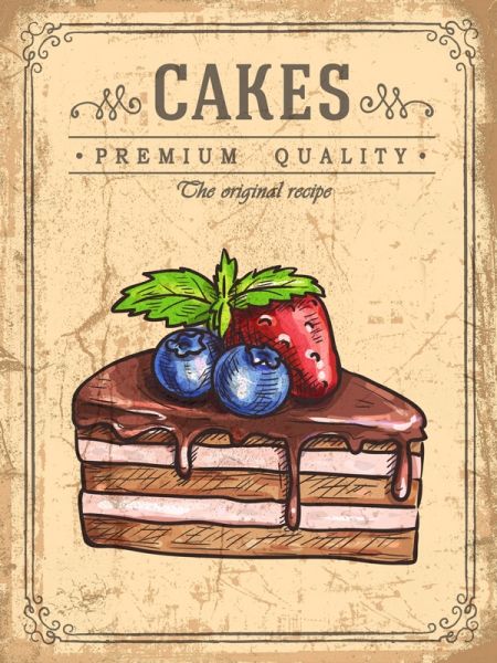 Ξύλινο Κρεμαστό 30x40cm "Cakes" Etoile NN-711-54