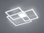 Μεταλλική Πλαφονιέρα Οροφής Λευκό Ματ 65xH6cm LED 38w 3000K 4400lm Switch Dimmer Trio Lighting Hydra 676240431