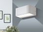 Φωτιστικό Τοίχου Λευκό Αλουμίνιο L20xA9xH8cm LED 3000K 1300lm Eglo Sania 98422