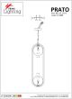 SE 110-15-23 PRATO PENDANT BRASS GOLD WITH 2 OPAL GLASSES Φ15,23 Γ4 HOMELIGHTING 77-4490