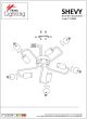 KQ 2626/5 SHEVY CEILING LAMP Δ3 HOMELIGHTING 77-8088