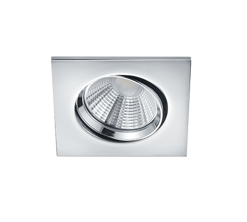 Σποτ Χωνευτό Χρωμέ Τετράγωνο 8xH5cm Led 5,5w 3000K 345lm Trio Lighting Pamir 650410106
