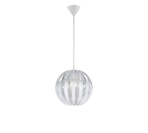 Κρεμαστό Φωτιστικό 30xH150cm Λευκό Μονόφωτο 1xE27 Trio Lighting Pumkin R30473001