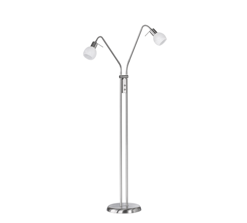 Μοντέρνο Φωτιστικό Δαπέδου Υ125xΜ55cm 2xE14 σε Nickel Matt Trio Lighting Antibes R40172007