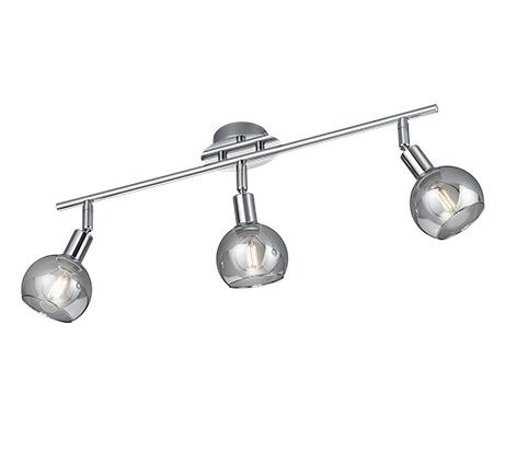 Σποτ Τρίφωτη Ράγα 3xE14 L58cm Ασημί Χρώμα Trio Lighting Brest R80593006