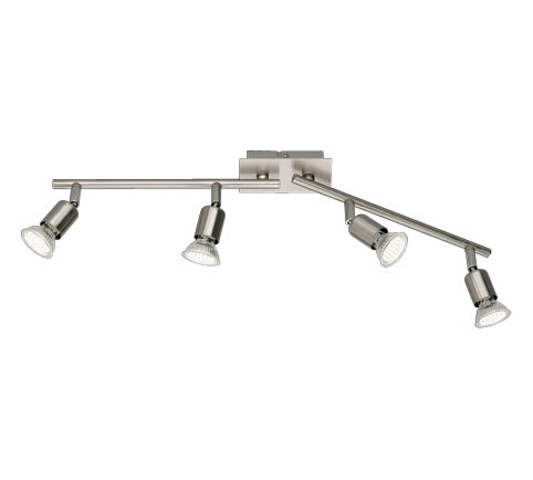 Σποτ Ράγα Τετράφωτη 60cm 4 xGU10 Nickel Matt Trio Lighting Nimes R82944107