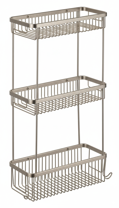 Τριπλή Γωνιακή Σπογγοθήκη Ματ Inox Bronze Art Σπογγοθήκες 1698-11-3