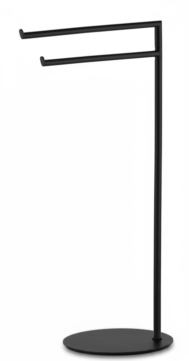 Καλόγερος Διπλή Πετσετοθήκη Μαύρο Bronze Art Καλόγεροι 0151-MM-3