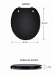 Καπάκι Λεκάνης από MDF 42.5x37x1.5cm Black MRShome DF-0053000