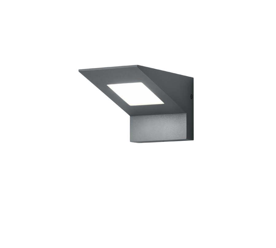 Επιτοίχιο Φωτιστικό Ανθρακί IP54 LED 8W 850lm 3000K Trio Lighting Nelson 225360142