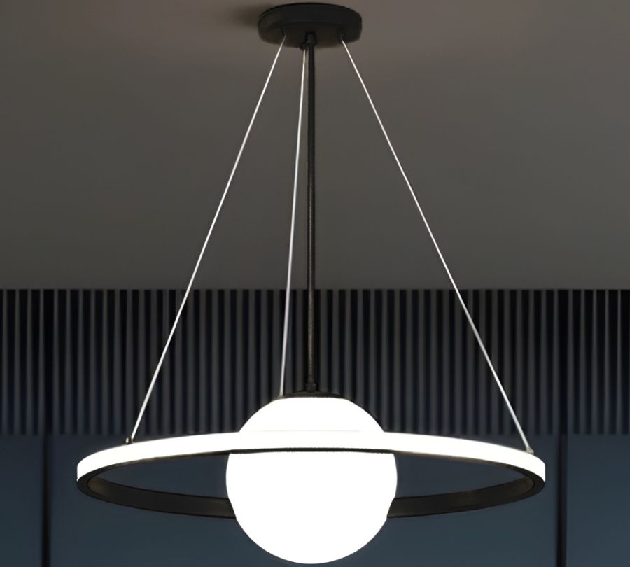 SE LED 50 PAULA PENDANT BLACK 24W  3CCT+E14 40x100cm IP20 220V 2 YEARS WARRANTY A1 HOMELIGHTING 77-50643