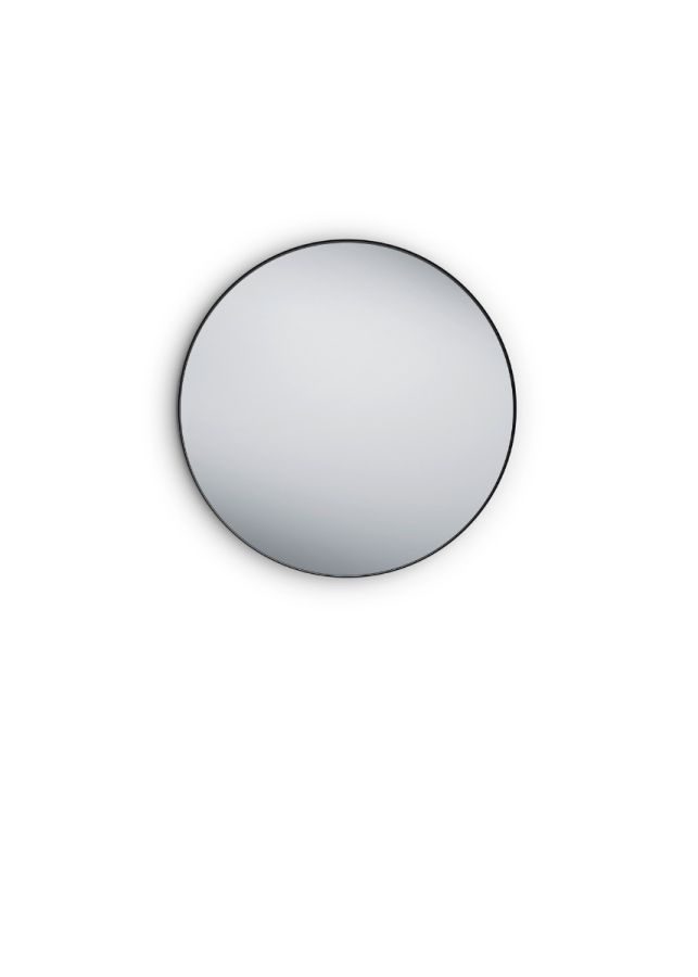 Καθρέπτης Στρόγγυλος Ø80 εκ. Μαύρο Μεταλλικό Πλαίσιο Mirrors & More Britta 1430102