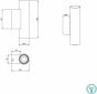 Φωτιστικό Απλίκα Δίφωτη 2xE27 5x8,5xH1 Μαύρο Ματ Trio Lighting RL Vannes R20182032