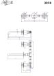 Μπαταρία Νιπτήρος Θερμομικτική Εντοιχισμού 3 Οπών LaTorre Elle Cross Black Mat 38118-400
