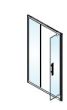 Πόρτα Ντουσιέρας 110 εκ.Mirror Finish 1 Σταθερό-1 Ανοιγόμενο, 6χιλ.Clean Glass,Ύψος 195 εκ.Devon Primus Plus Pivot Infill PIR110C-100