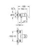 Μπαταρία Ντουσιέρας  Αναμεικτική Grohe Bauedge 32821 