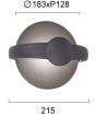 Φωτιστικό Τοίχου IP65 L215xH183mm 12w 680 lm 3000K  Αλουμίνιο Ανθρακί Mayorka Viokef 4298700