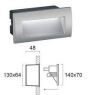 Απλίκα Χωνευτή Riva Γκρί Led H:70 Viokef 4124900