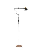 SE21-GM-39-MS3 ADEPT FLOOR LAMP Gold Matt and Black Metal Floor Lamp Black Metal Shade+ HOMELIGHTING 77-8352