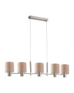 SE21-NM-120-SH3 ADEPT NICKEL MATT PENDANT BROWN SHADE+ HOMELIGHTING 77-8292