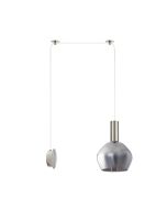 SE21-NM-4-NM1W-GL2 ADEPT TUBE Nickel Matt Wall Lamp Smoked Glass+ HOMELIGHTING 77-8805