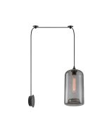 SE21-SM-19-30-BL1W+ FEINT Smoked Glass Pendant+ HOMELIGHTING 77-8899