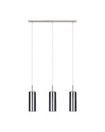 Κρεμαστό Φωτιστικό L71xH110cm Τρίφωτο 3xE27 Νίκελ Σατινέ-Γυαλί Eglo Selvino 98695