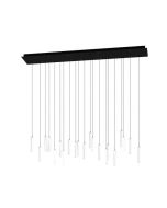 Κρεμαστό Φωτιστικό Μαύρη Ράγα L117xH110cm 3000K 500lm LED Eglo Sardenara 390211