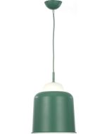 Μονόφωτο Φωτιστικό Ø24εκ. Πράσινο Μέταλλο / Λευκό Γυαλί Inlight 4481Β 