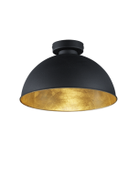 Πλαφονιέρα Οροφής D31xH19cm 1xE27 Μέταλλο Μαύρο-Χρυσαφί Trio Lighting RL Jimmy R60121002