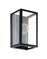 Φωτιστικό Απλίκα Επίτοιχη L160xA150xH280mm 1xE27 Μαύρο Μέταλλο-Γυαλί Eglo Charterhouse 49394
