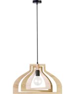 Φωτιστικό Κρεμαστό 1xE27 Ø525x360xH1000mm Ξύλο-Ανάρτηση Μαύρη Viokef Roxie 4184400