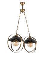 PDT 2062-2 # ΚΡΕΜ. 2/Φ  ΔΥΟ ΜΕΤΑΛΛΙΚΟΙ ΚΥΚΛΟΙ ΣΥΝΔΥΑΣΜΟΣ ΜΕ ΚΑΜΠΑΝΑ  Ε 27 ARlight 0103462