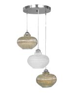 RIGATO/3L PENDEL NIKEL-2-COLOUR  ΚΡΕΜΑΣΤΟ ΑΝΙΣΟΠΕΔΟ ΓΥΑΛΙΝΟ Heronia 02-0352
