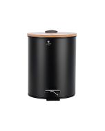 Χαρτοδοχείο Μπάνιου 5lt Μαύρο Soft Close Estia Home Art Bamboo Essentials 02-12748