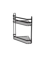 Εταζέρα 2 Θέσεων 30*27 εκ.  Γωνιακή Μέταλλο Μαύρο Ματ  Ecocasa Elegant 02-6471