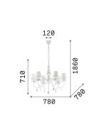 BLANCHE SP6 BIANCO Ideal Lux 035581