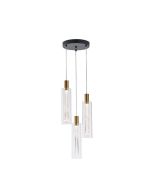 ΦΩΤΙΣΤΙΚΟ ΚΡΕΜΑΣΤΟ ΓΥΑΛΙ 3ΦΩΤΟ LED 21W 2500Lm 3000K Φ250X1630mm ΔΙΑΦΑΝΕΣ ARTE ILLUMINA VIAL Eurolamp 144-15102