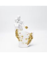 ΖΕΥΓΑΡΙ ΠΟΛΥΡΕΖΙΝ ΛΕΥΚΟ - ΧΡΥΣΟ 12x5.5x20.5cm Eurolamp 819-00909
