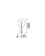 E27 GOCCIA 08W 2200K CRI80 AMBRA Ideal Lux 130163