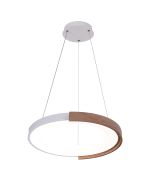 ΦΩΤΙΣΤΙΚΟ ΚΡΕΜΑΣΤΟ ΜΕΤΑΛΛΟ LED 32W 3200Lm 3CCT (3000Κ-4000K-6500K) Φ500mm ΛΕΥΚΟ-ΞΥΛΟ ARTE ILLUMINA YORU Eurolamp 144-51067
