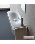 Νιπτήρας Πορσελάνης Hung/50 50x22 (1 οπή) Scarabeo White 1512-300