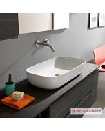 Νιπτήρας Πορσελάνης Glam 76x39 Scarabeo White 1803-300