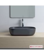 Νιπτήρας Πορσελάνης Glam 56x39 Scarabeo Ardesia (Black Matt) 1804-401