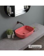 Νιπτήρας Πορσελάνης Glam 56x39 Scarabeo Peach Glossy 1804-820
