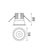 GAME TRIM ROUND 11W 3000K WH BK Ideal Lux 192277