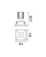 GAME TRIM SQUARE 11W 3000K WH BK Ideal Lux 192352