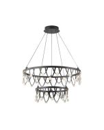 ΦΩΤΙΣΤΙΚΟ ΚΡΕΜΑΣΤΟ ΟΒΑΛ LED 85W 5100Lm 3000K Φ800mm ΜΑΥΡΟ ARTE ILLUMINA LEVATE Eurolamp 144-18083