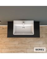Νιπτήρας Πορσελάνης Tetra 60x42 (1 οπή) SEREL White 2047-300